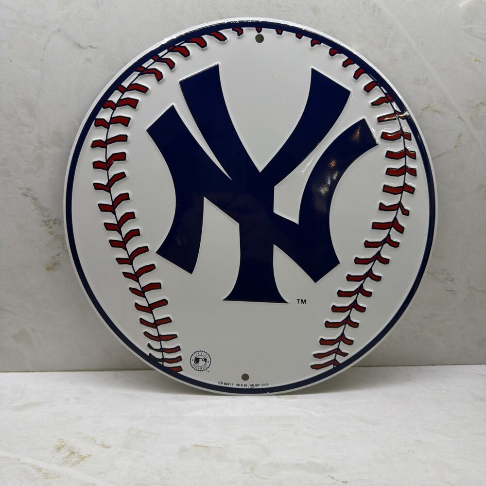 New York Yankees Wall Sign 12" Embossed Aluminum MLB Licensed CS60011 2008